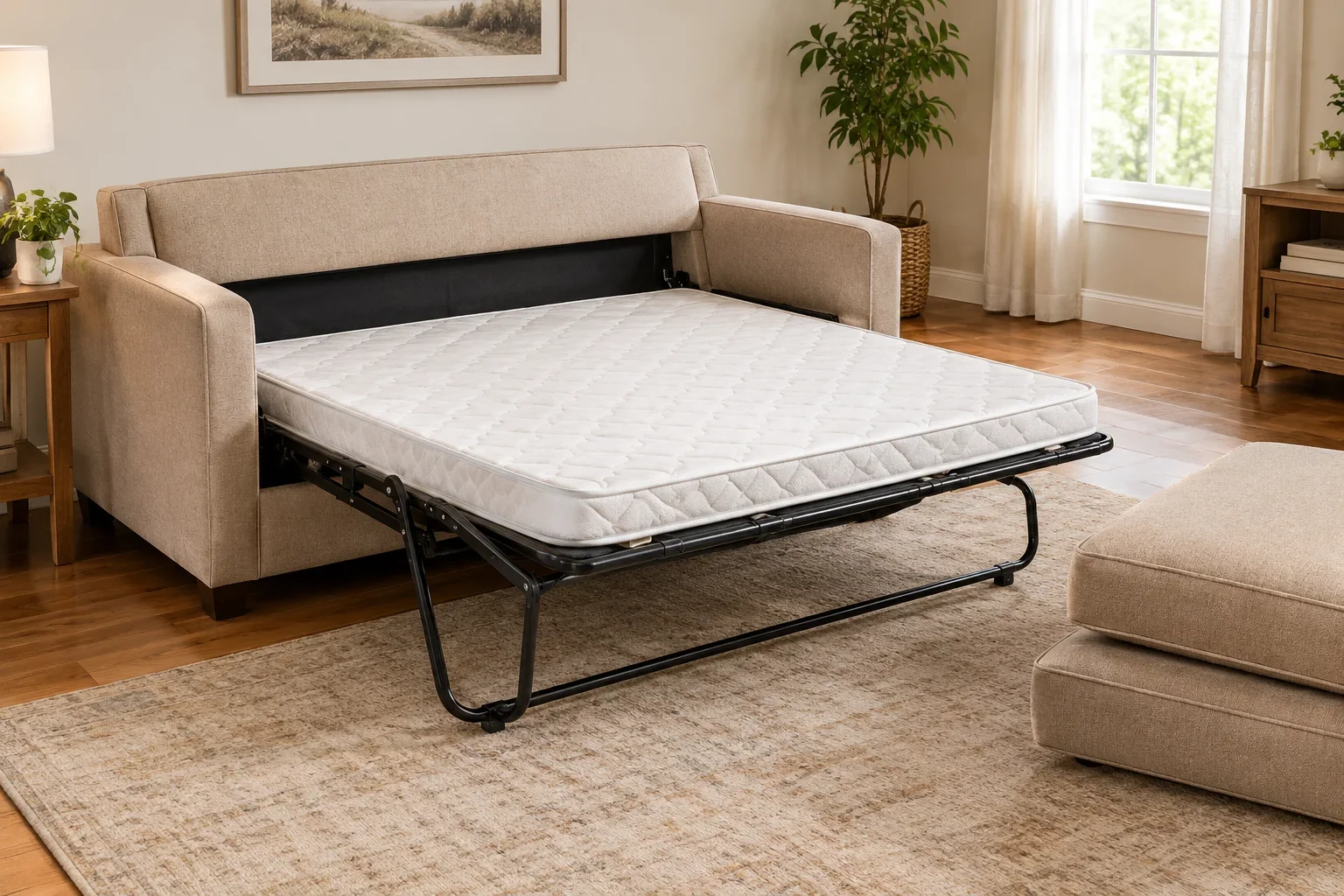 Pull-Out Sleeper Sofa Type - Traditional convertible couch with fold-out mattress