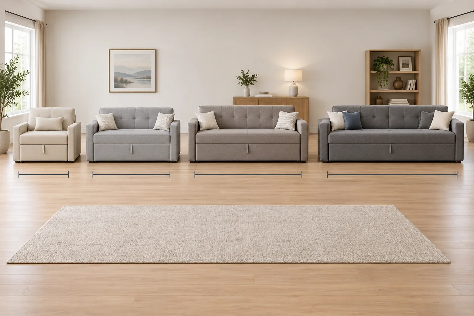 Sleeper Sofa Sizes - Twin, full, queen, and king size comparison for beginners